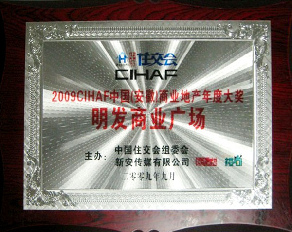 2009CIHAF中国安徽商业地产年度大奖